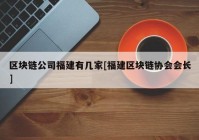 区块链公司福建有几家[福建区块链协会会长]